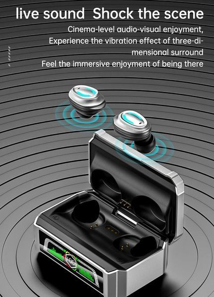 Безпровідникові навушники блютуз GQ-01 TWS, Bluetooth-навушники з сенсорним керуванням та шумозаглушенням, з мікрофоном  GQ-01 фото