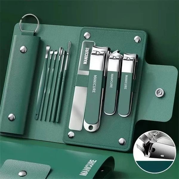 Маникюрно-педикюрный набор Nail Clipper Set 10 в 1, зеленый 2926014663 фото