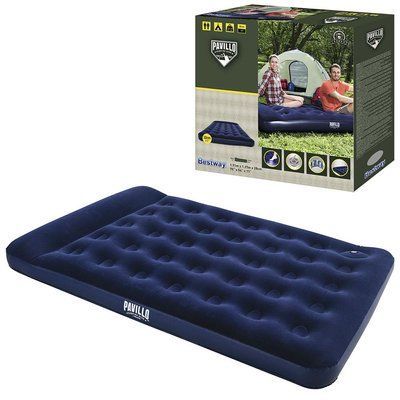 Надувний матрац Bestway велюровий двомісний з насосом 191 x 137 x 28 см 2758066711 фото