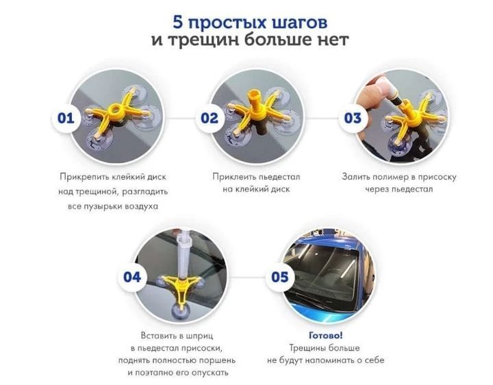 Набор для ремонта трещин лобового стекла 2788863093 фото